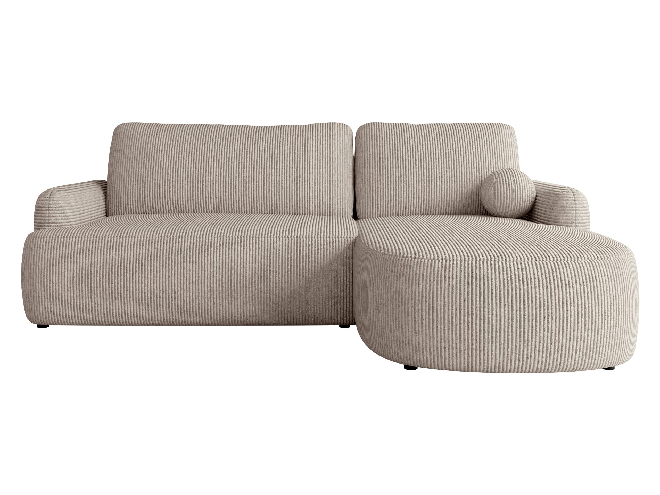 ECKSOFA Loridu Cord, Seite: Rechts - Schwarz/Sahara, Holz/Kunststoff (250/174cm) - MIRJAN24