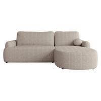 ECKSOFA Loridu Cord, Seite: Rechts - Schwarz/Sahara, Holz/Kunststoff (250/174cm) - MIRJAN24