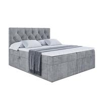 BOXBETT mit Matratze H3 und Lattenrost - MIRAGE - 140x200 Grau - Grau, Holzwerkstoff (140/200cm) - ALTDECOR
