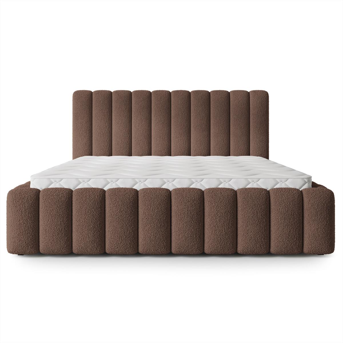 POLSTERBETT TEBA 200x200 cm mit Bettkästen - Braun - Braun, Holz (200/200cm) - MASSENO