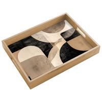 TABLETT Abstrakt - Formen - Modern - Beige 40x30 cm - Beige, Holz (40/5/5cm) - OnlyWow