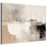 METALLBILD Abstrakt - Kunst - Grau 30x20 cm - Hellgrau, Metall (30/20cm) - MuchoWow