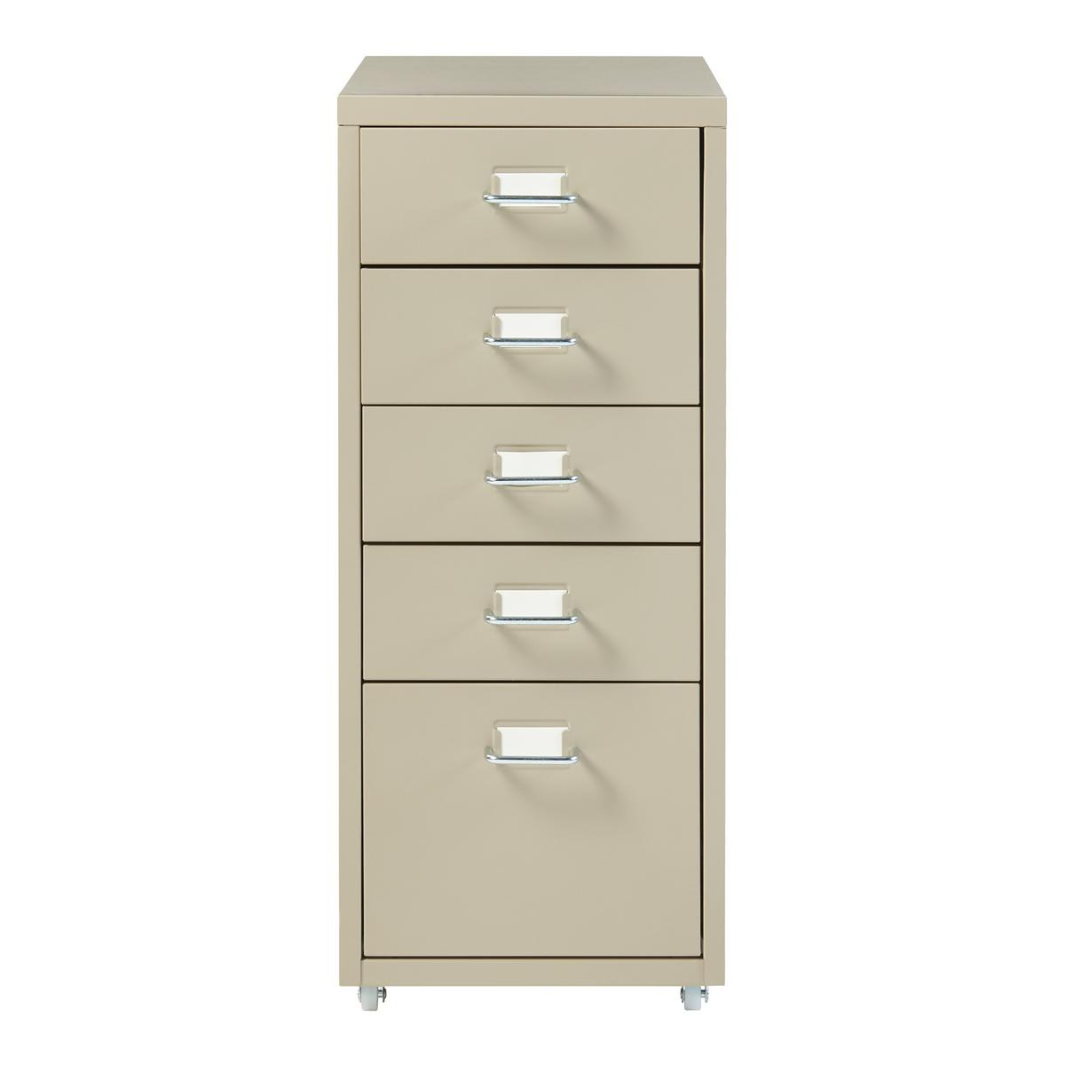 ROLLCONTAINER Kökar - Braun, Metall (28/69/41cm) - [en.casa]