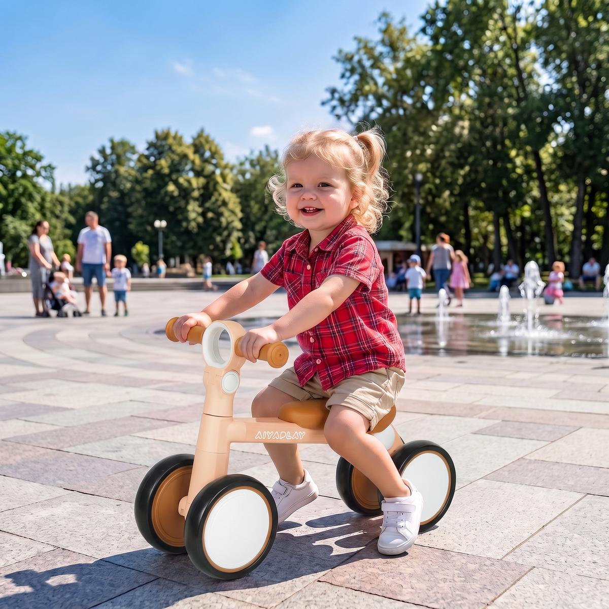 KINDERLAUFRAD Aluminiumlegierung EVA Rosa - Rosa, Metall (57/28.5/40cm) - AIYAPLAY