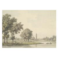 FOTOTAPETE 208x146 cm - Ein ruhiger Park - Grau, Textil (208/146cm) - Wallfluent