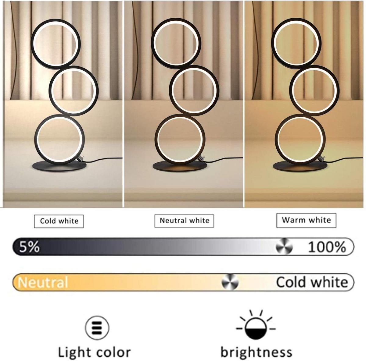 LED-TISCHLEUCHTE Chemnitz 14/14/38 cm - Schwarz, Metall (14/14/38cm) - Nettlife
