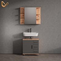 BADMÖBEL-SET Eisak Eiche 2 Teile - Eichefarben, Holzwerkstoff (60/60/33cm) - Livinity®