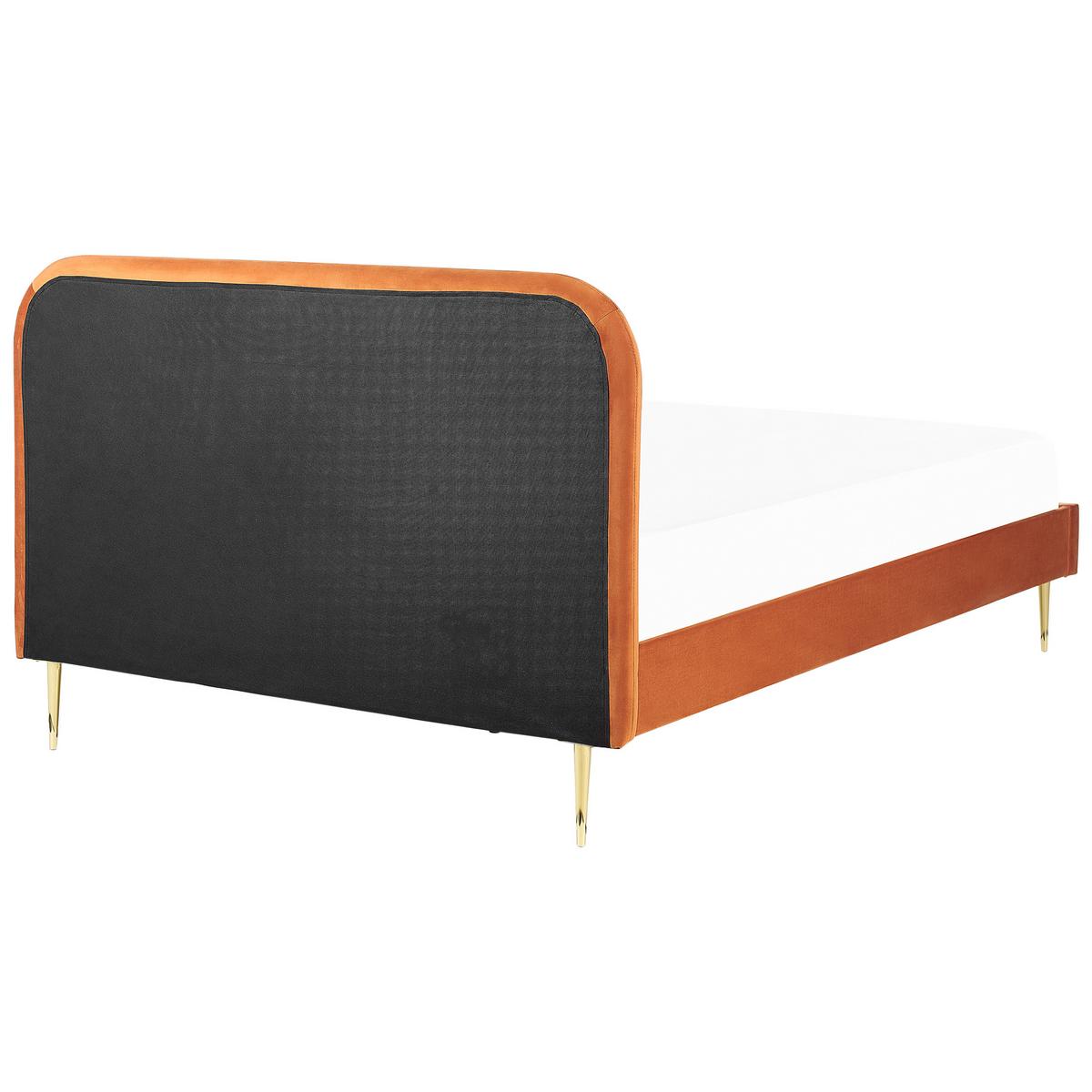 POLSTERBETT 160/200cm Smaragdgrün Flayat - Orange, Textil (160/200cm) - Beliani