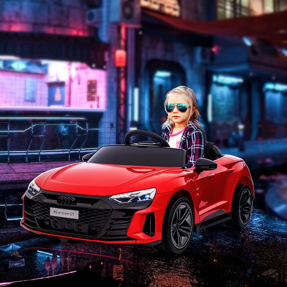 KINDER Elektroauto, Kinderauto mit 2,4G Ferbedienung, Kinderfahrzeug, Rot - Rot, Metall (103/58/41cm) - HOMCOM