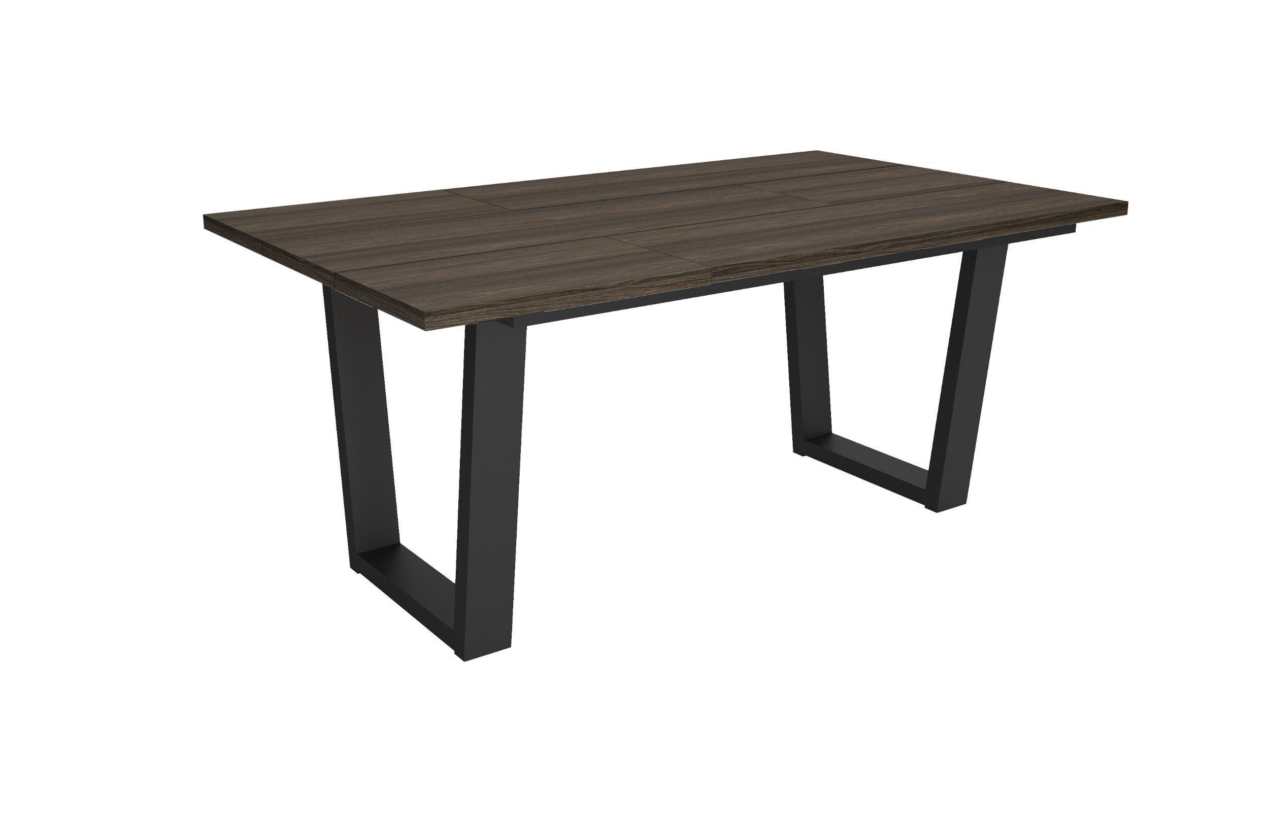 ESSTISCH, Dunkler Eiche, 167/90/74 cm - Dunkelbraun/Schwarz, Holzwerkstoff (167/90/74cm) - Skraut Home