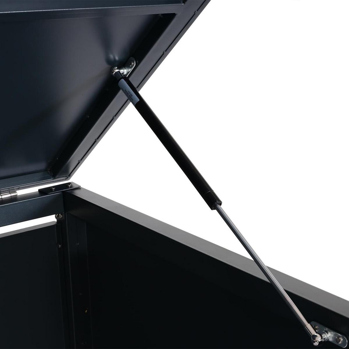2ER-FAHRRADGARAGE Anthrazit - Anthrazit, Metall (202/121/100cm) - MCW