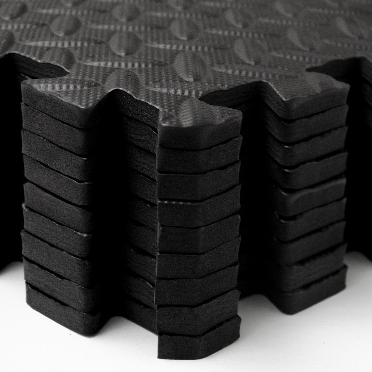 PUZZLEMATTE, 9er Set, 30x30x1cm, Schwarz - Schwarz, Kunststoff (30/30cm) - eyepower