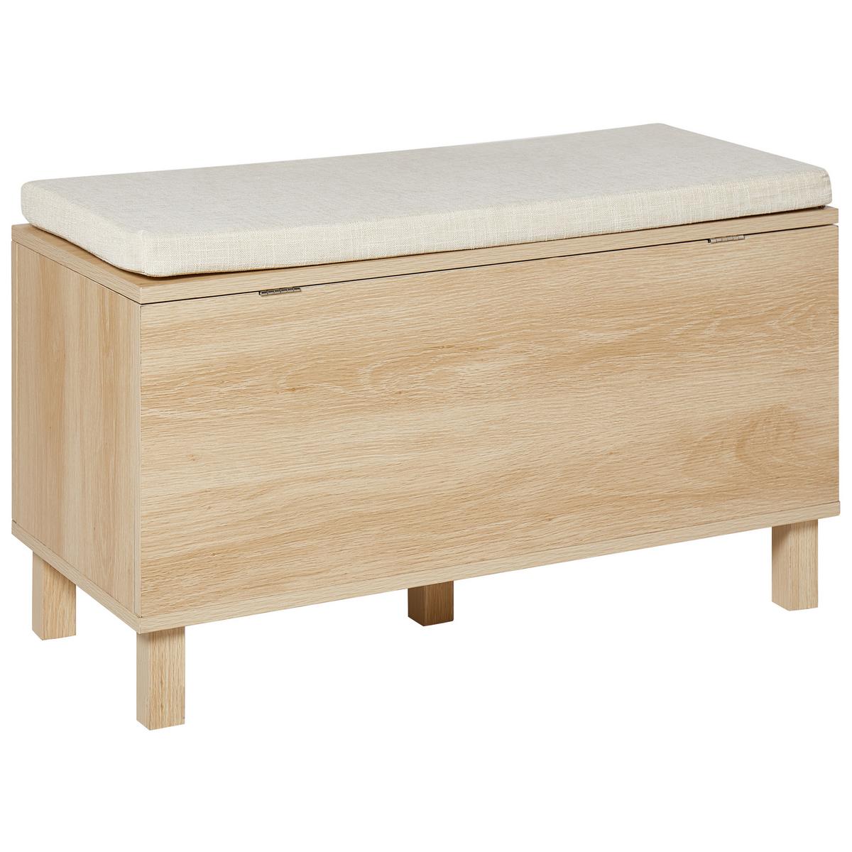 TRUHENBANK Hellbraun Washington - Hellbraun, Holzwerkstoff (80/47/35cm) - Beliani