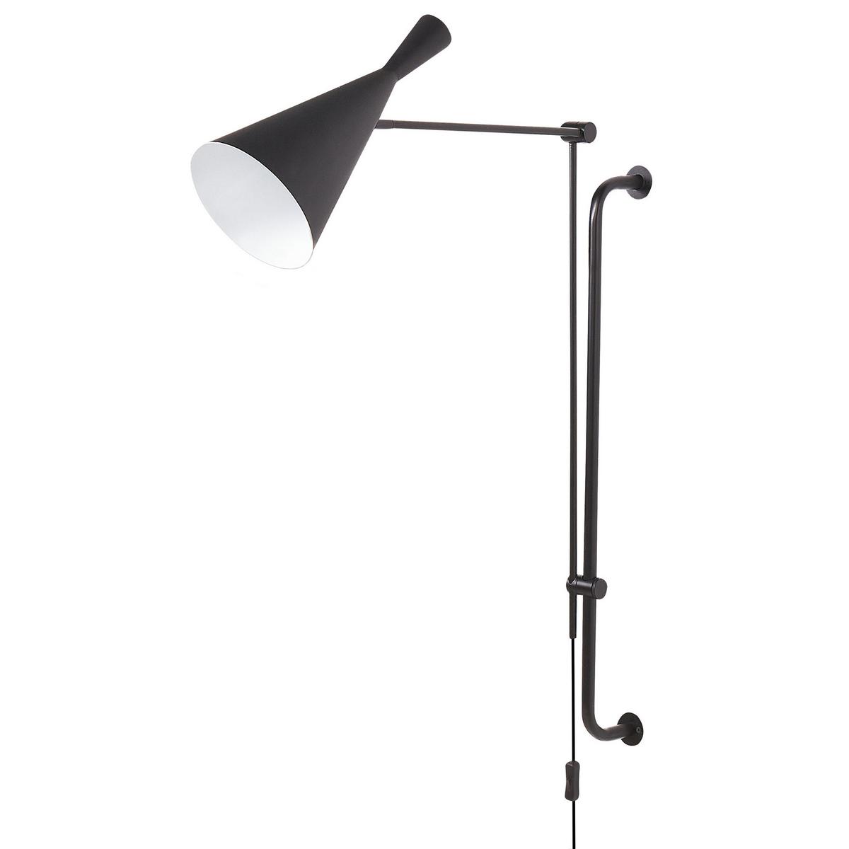 WANDLAMPE Schwarz Marisa - Schwarz, Metall (18/125/64cm) - Beliani
