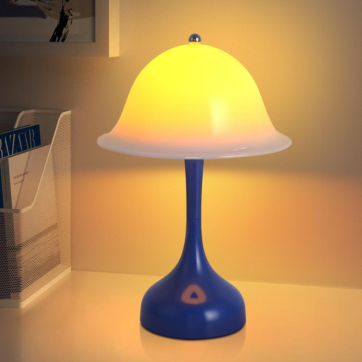 LED TISCHLAMPE Solara 16/9/24.5 cm - Blau, Kunststoff (16/9/24.5cm) - ZMH