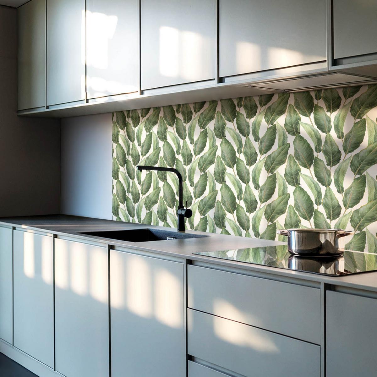 WANDPANEEL 10x 40x20 cm selbstklebend Tropica - Grün, Kunststoff (20/1.6/40cm) - Wallfluent