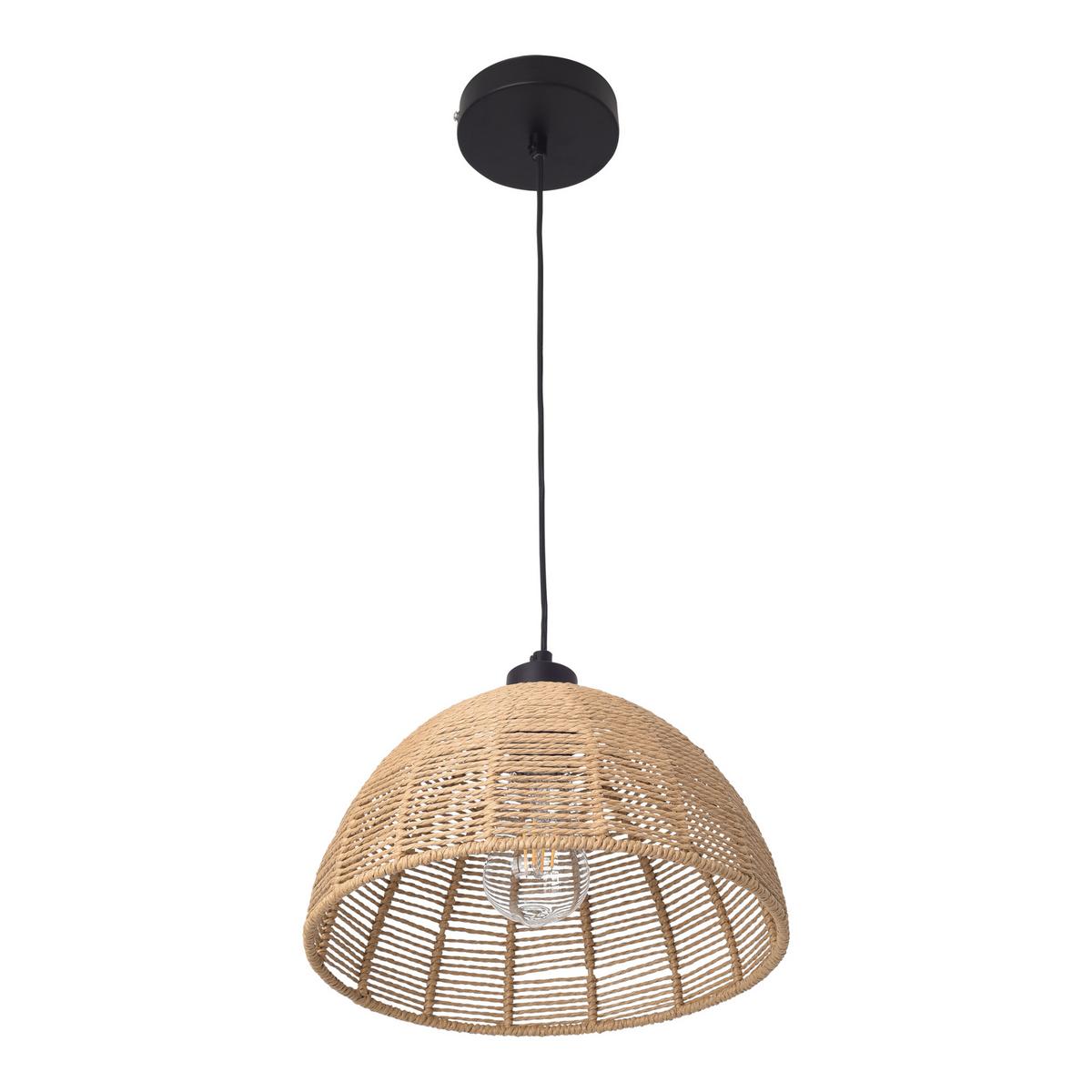 HÄNGELAMPE Romsey - Beige, Naturmaterialien/Metall (28/28/158cm) - lux.pro