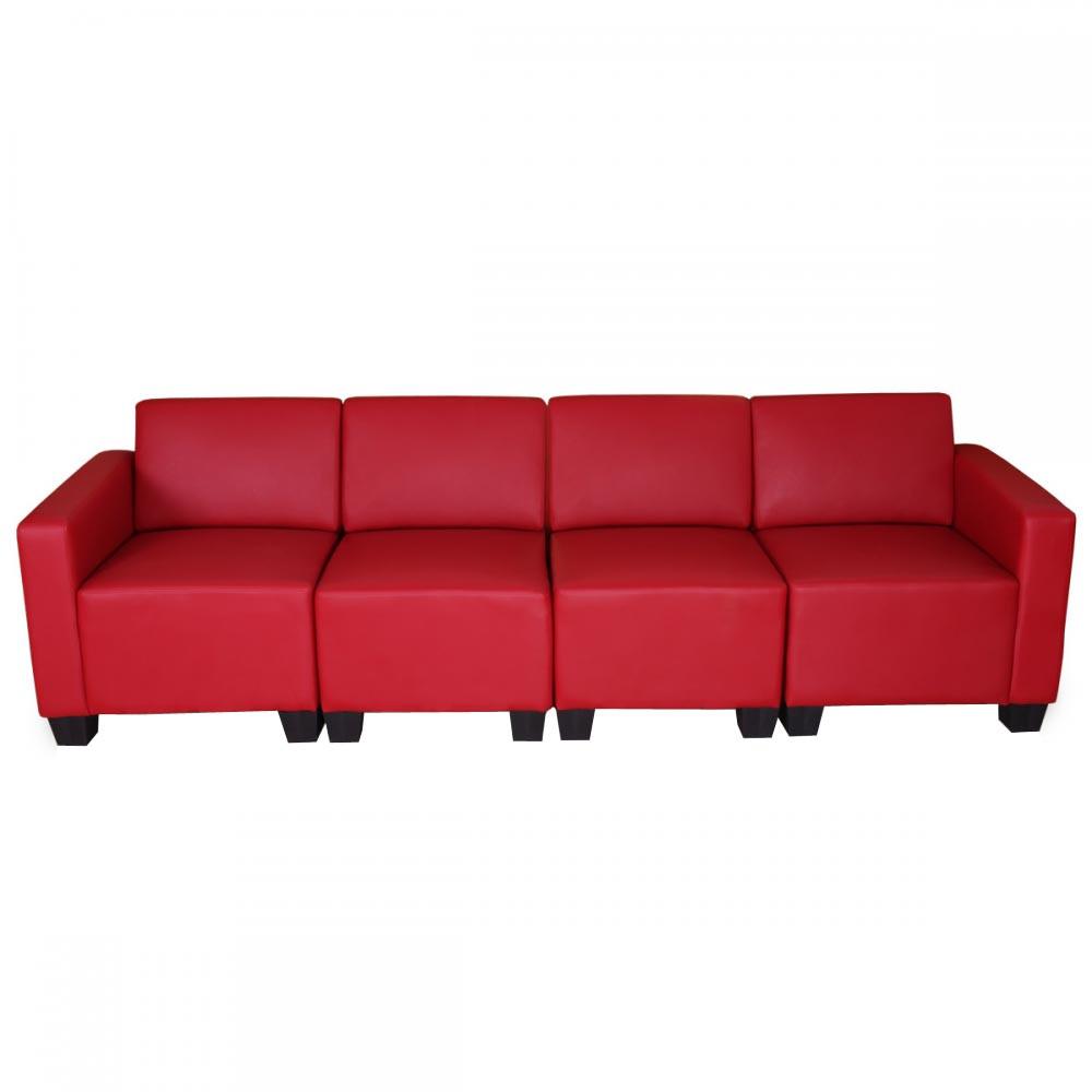 4-SITZER SOFA Rot - Rot, Textil (250/76/72cm) - MCW