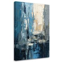 LEINWANDBILD Abstraktion 60x90cm - Blau, Textil (60/90cm) - Feeby