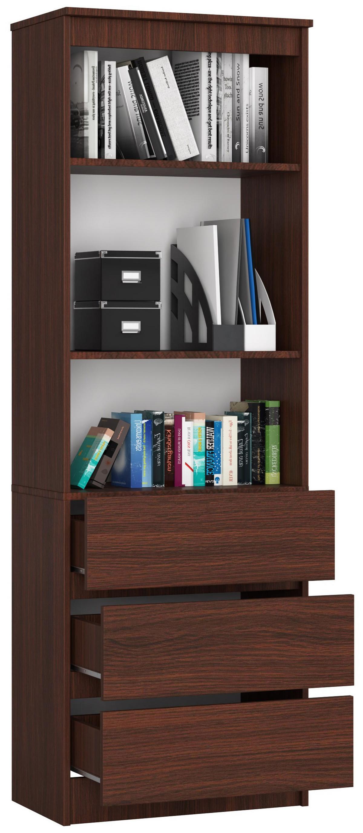 STANDREGAL Dunkelbraun 180/60/35 - Dunkelbraun, Holzwerkstoff (60/180/35cm) - RAUMHIRSCH FURNITURE