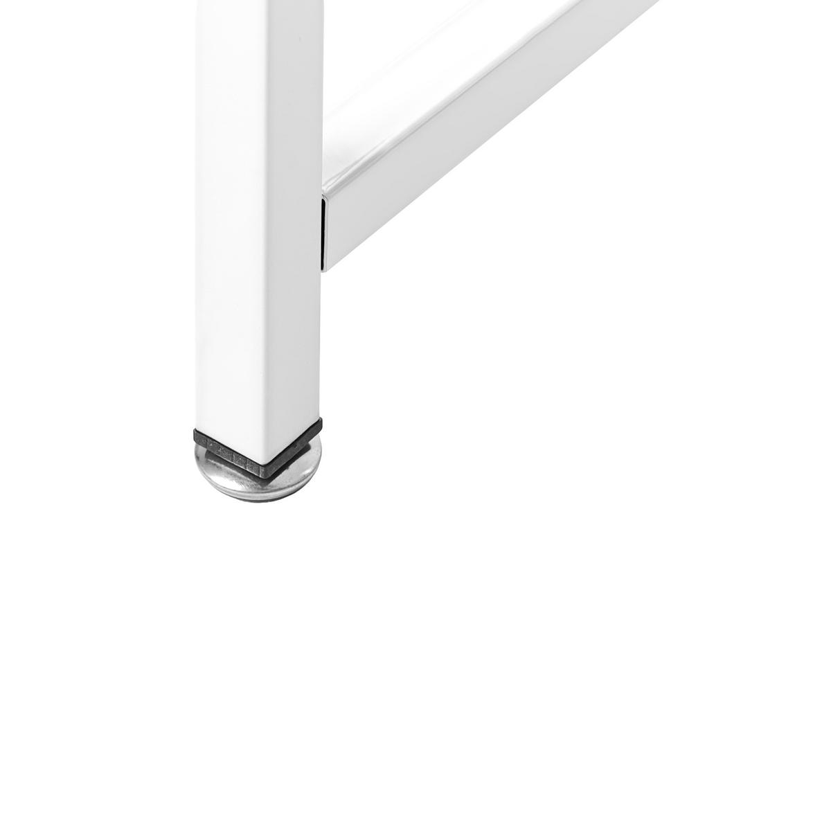 SCHREIBTISCH Hellbraun/Weiß 120/60 cm Andaste - Hellbraun, Metall (60/120/75cm) - Beliani
