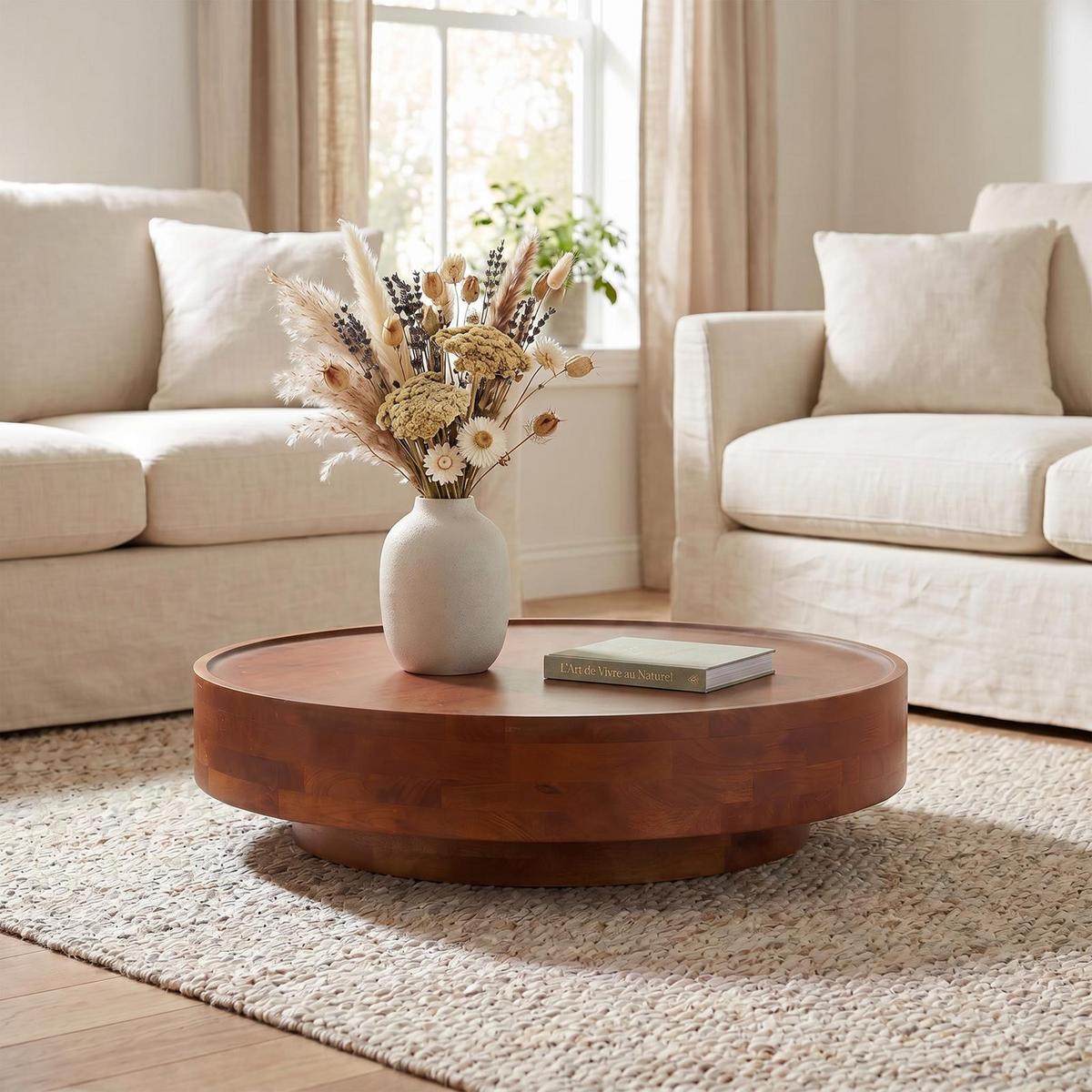 COUCHTISCH TIBET dunkelbraun - Dunkelbraun, Holz (110/110/27cm) - IDIMEX