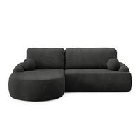 ECKSOFA CLEO II mit Schlaffunktion Version Linke Poso 34 - Dunkelgrau, Kunststoff (264/172cm) - Lookway