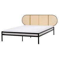 BETT mit Lattenrost 160/200 cm Eisen Hellbraun Boulin - Hellbraun, Metall (160/200cm) - Beliani