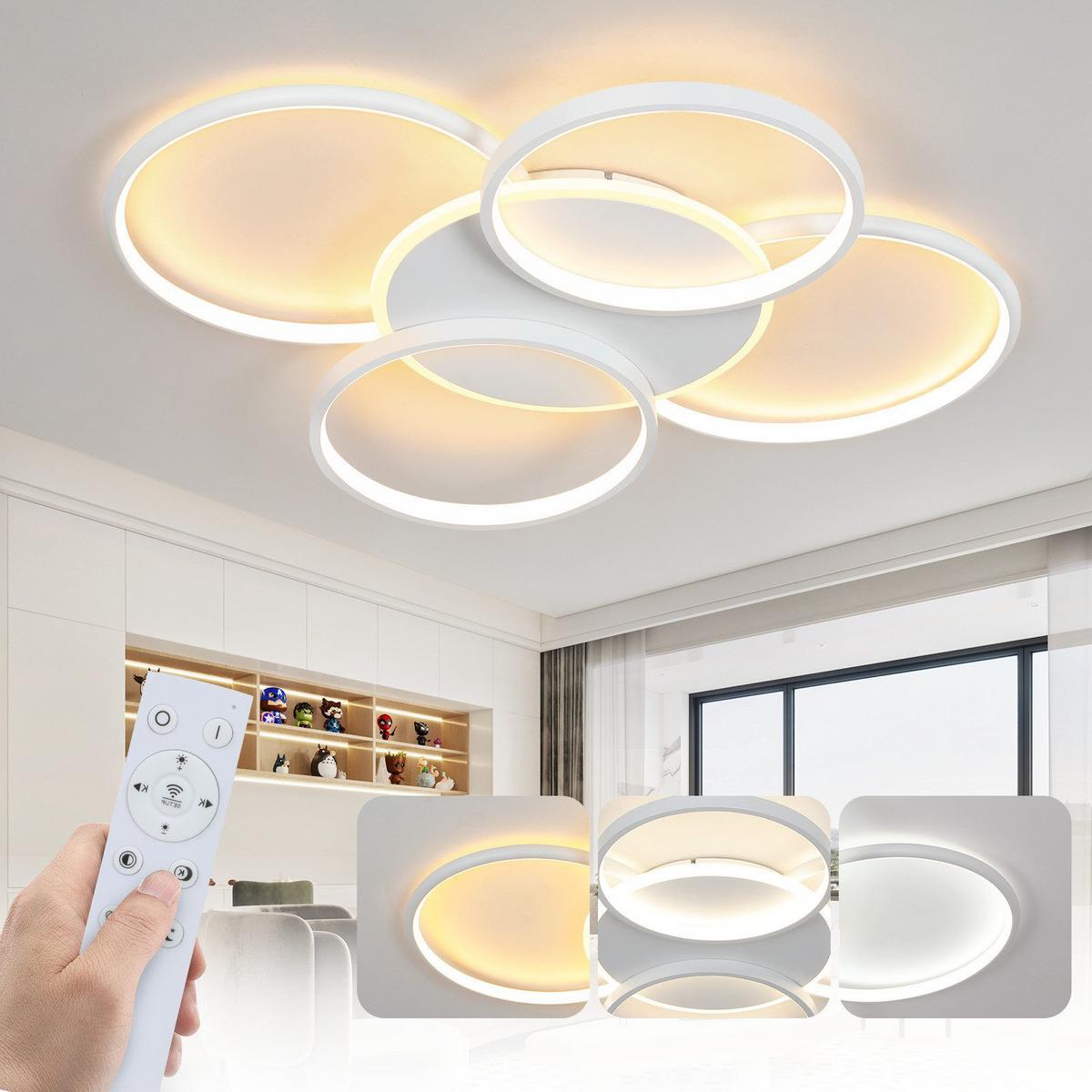LED-DECKENLEUCHTE Marden 67/55.5/6 cm - Weiß, Metall (55.5/67/6cm) - Nettlife