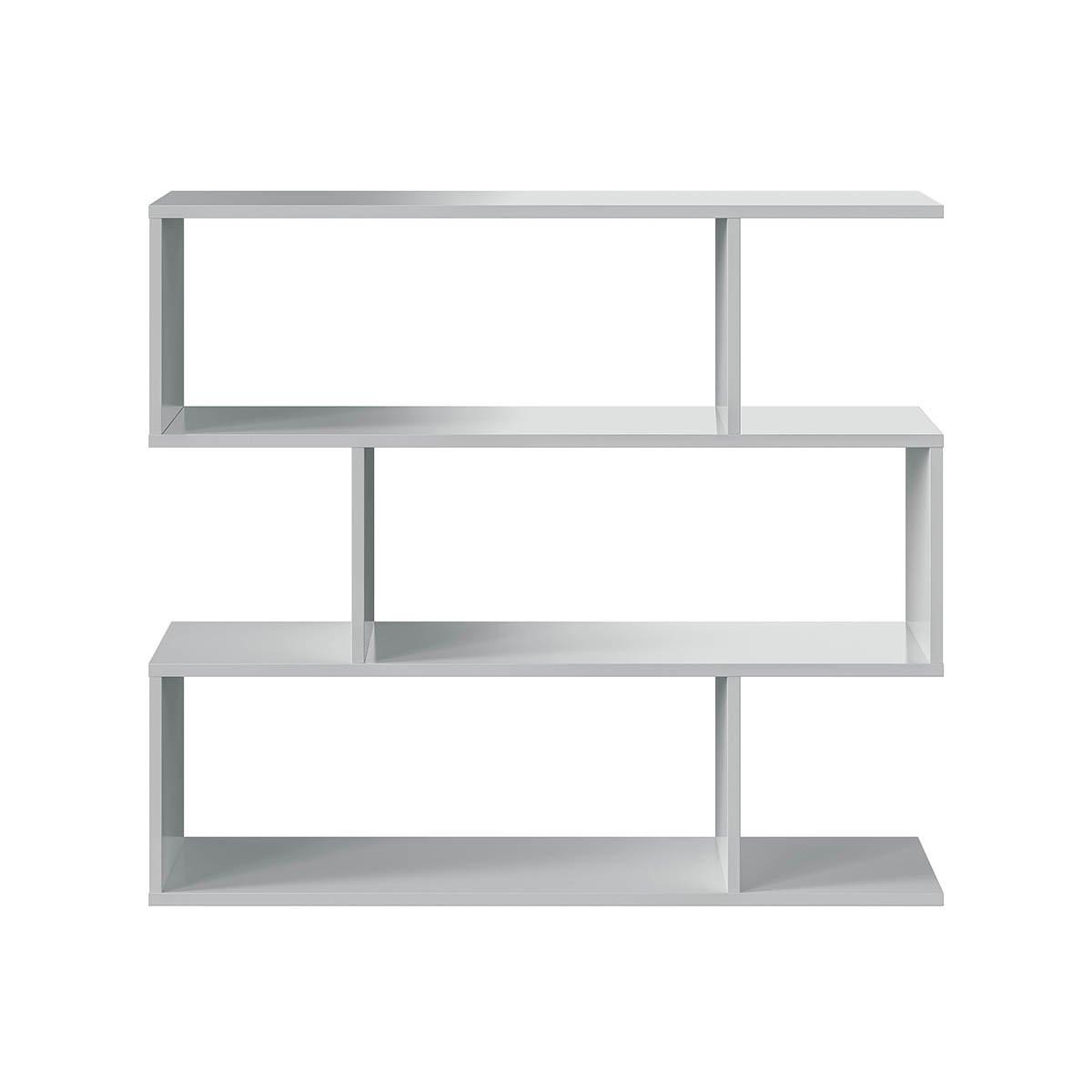 REGAL mit 3 Ebenen L110 cm - Athena - Weiß, Holzwerkstoff (110/97/24cm) - Calicosy