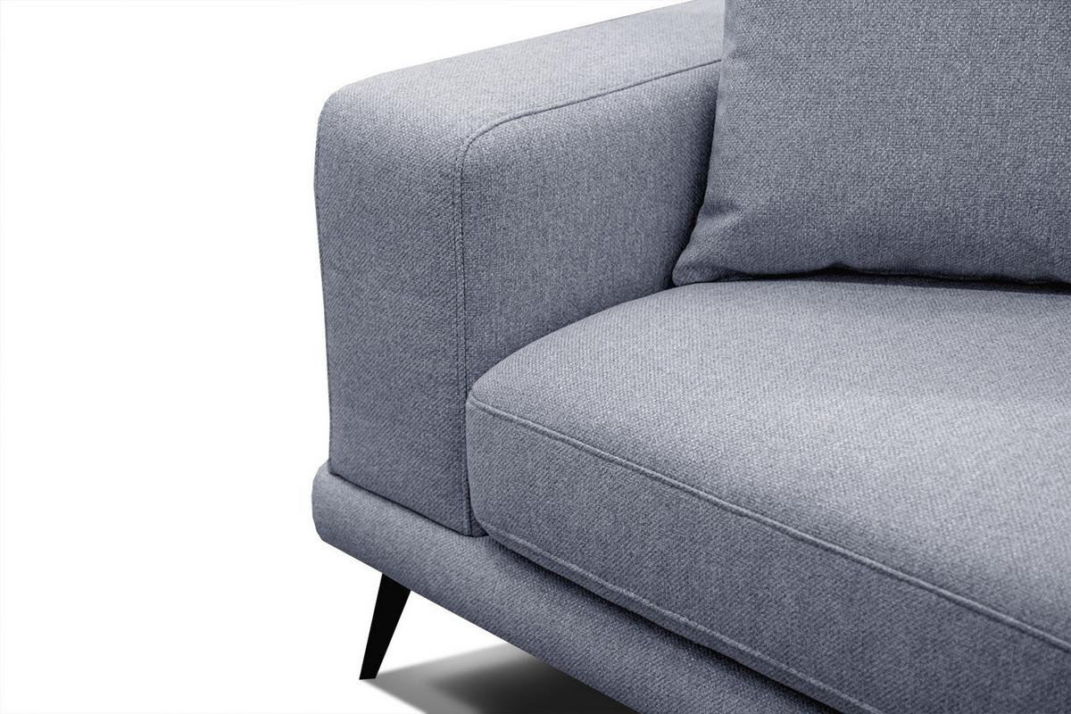 SOFA MEDIOLANE 2,5-Sitzer, hellblau - Hellblau, Holzwerkstoff/Textil (203/87/96cm) - Wozimo