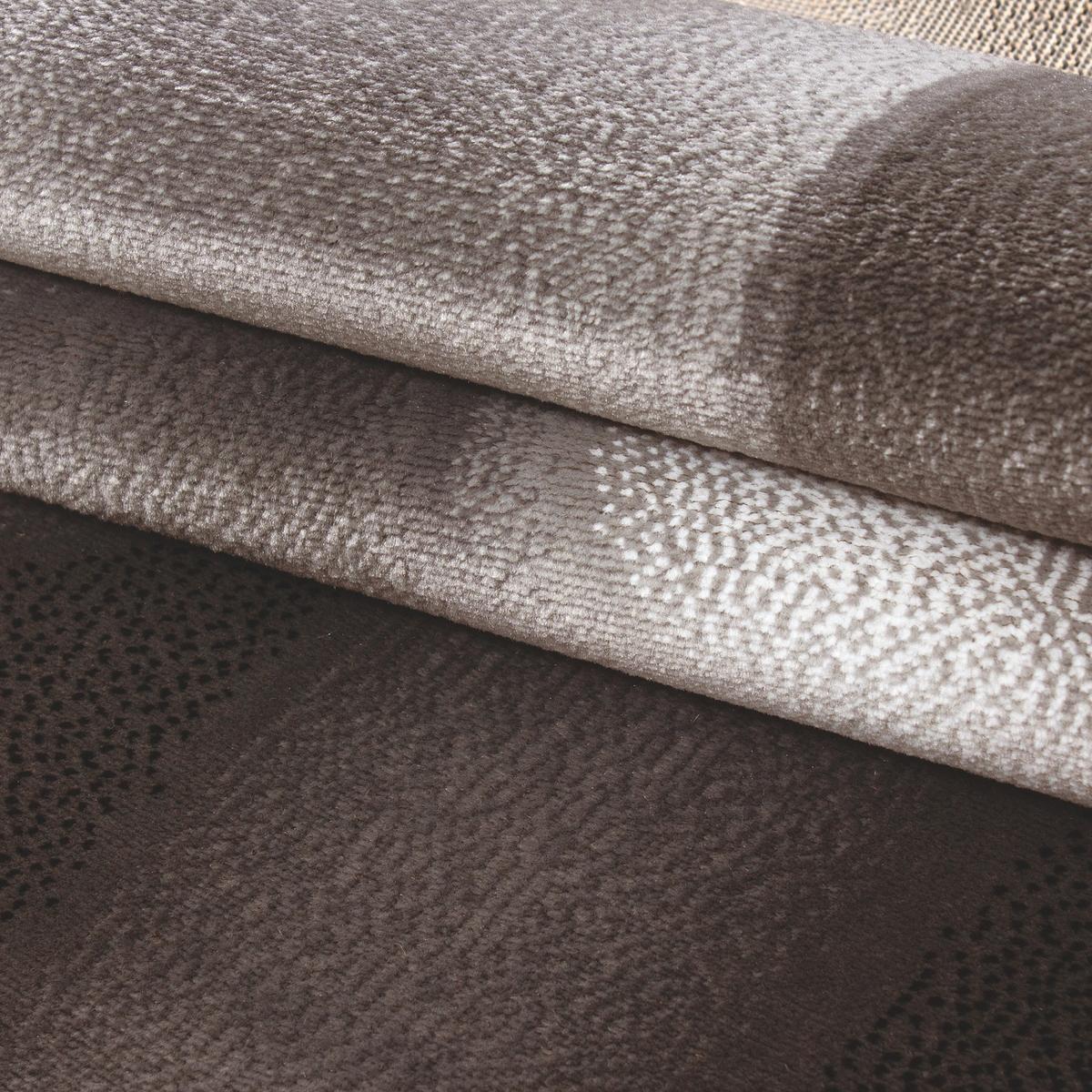 TEPPICH Kurzflor INN in Braun, mit abstraktem Wellenmuster, 140 x 200 cm - Braun, Textil (200/140cm) - KADIMA DESIGN