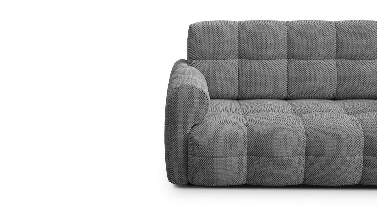 SOFA MELLOW 2,5-Sitzer, grau - Schwarz/Grau, Holz/Textil (183/87/98cm) - Wozimo