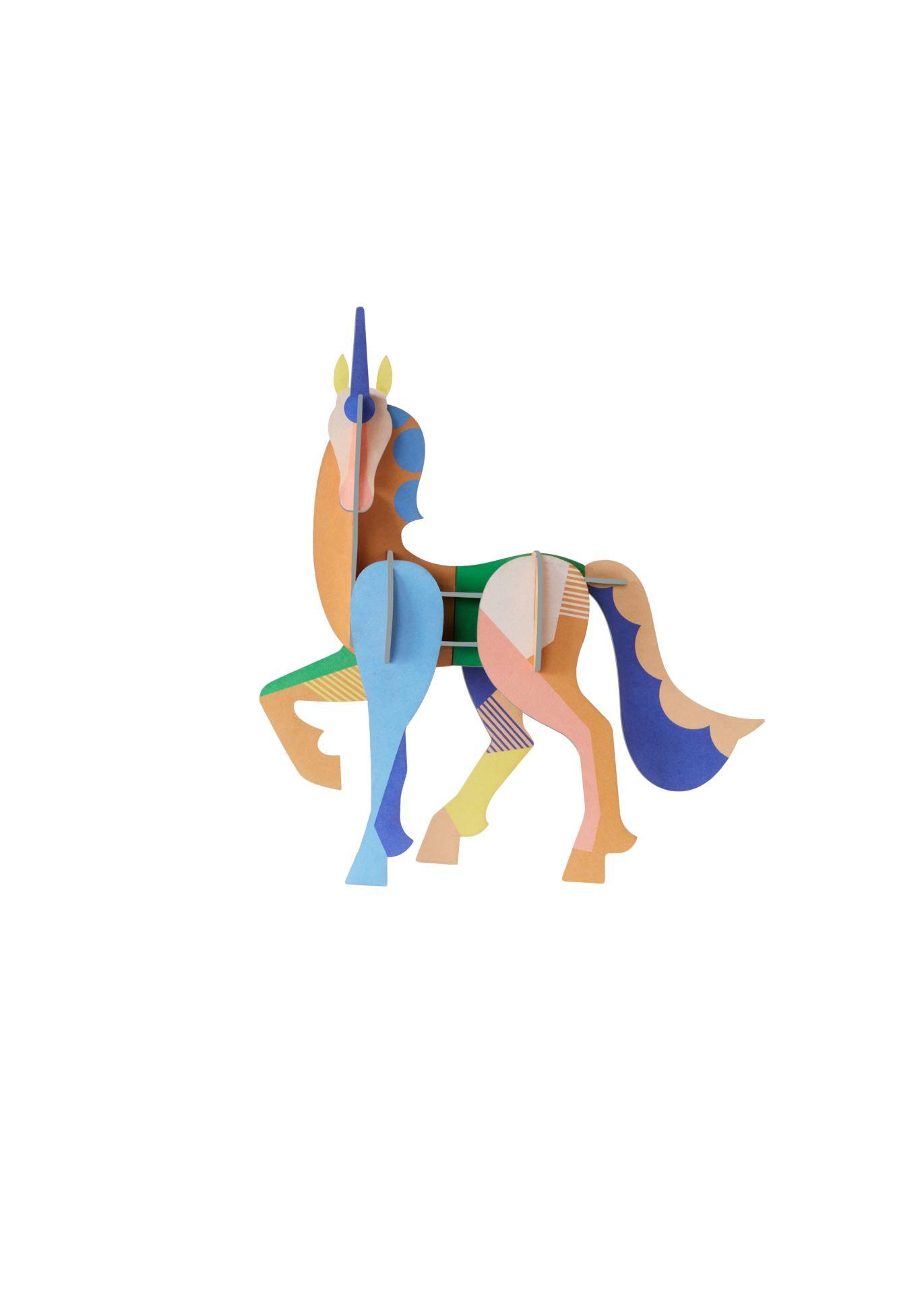 DEKOFIGUR Leuchts Einhorn 4.3/17.6 cm - Multicolor, Wellpappe (4.3/17.6/16cm) - Studio Roof