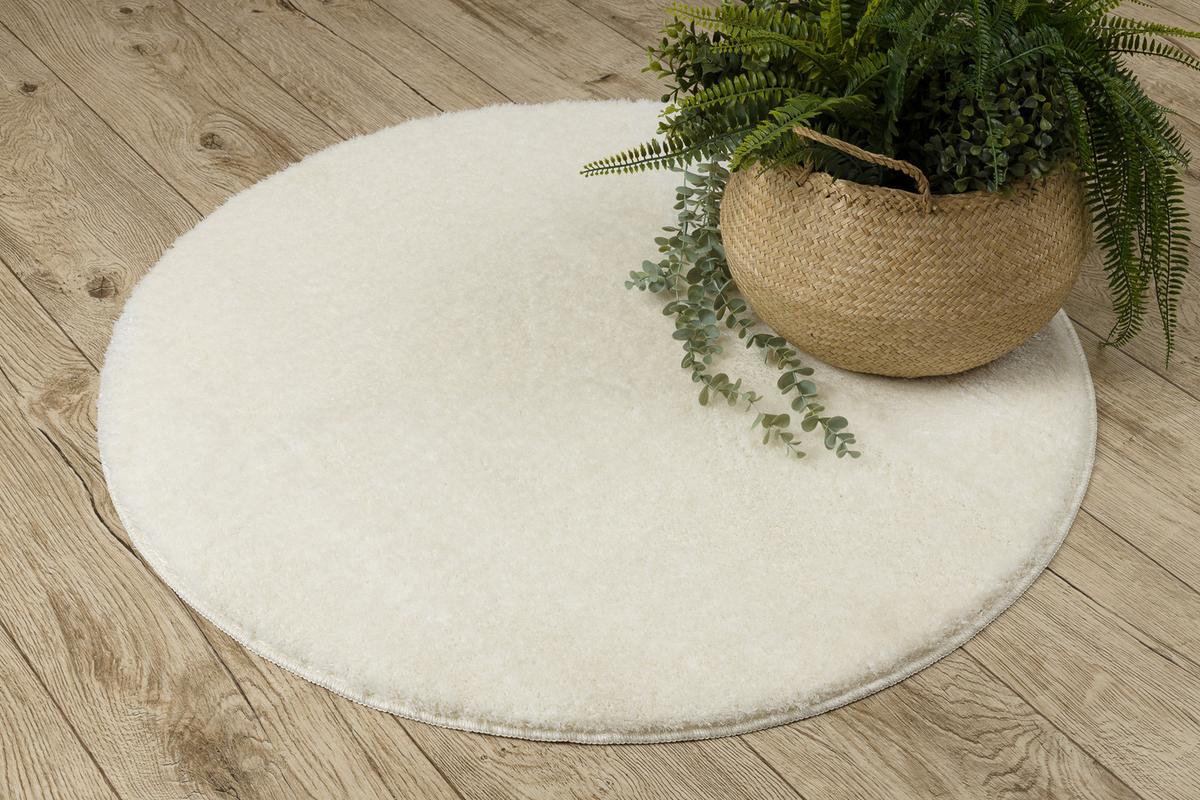 TEPPICH Dywaniki łazienkowe 100 cm - Weiß, Textil (100/100cm) - rugsX