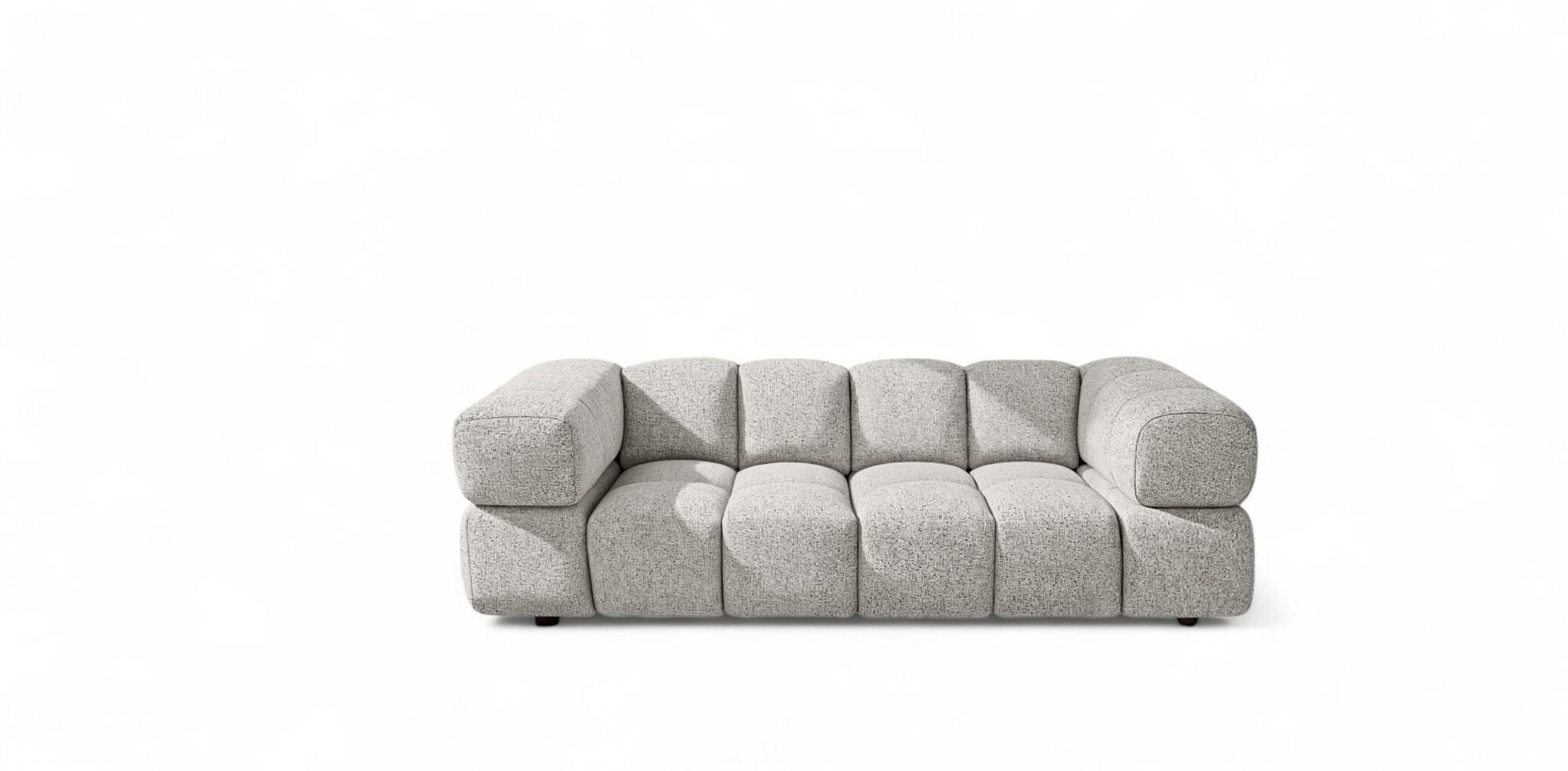 SOFA 3-sitzer Blanche In Puente - Hellgrau, Holzwerkstoff/Textil (240/70/96cm) - Fun Möbel