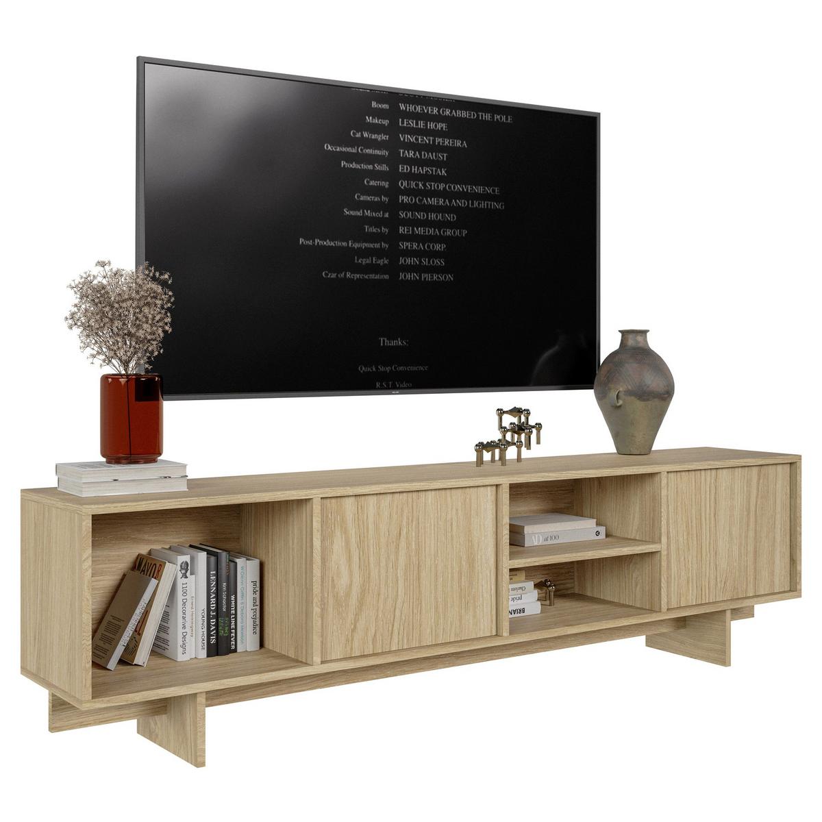 TV-LOWBOARD Sanva GEÖLTE EICHE 200 CM - Eichefarben, Holzwerkstoff (200/55/35cm) - Selsey
