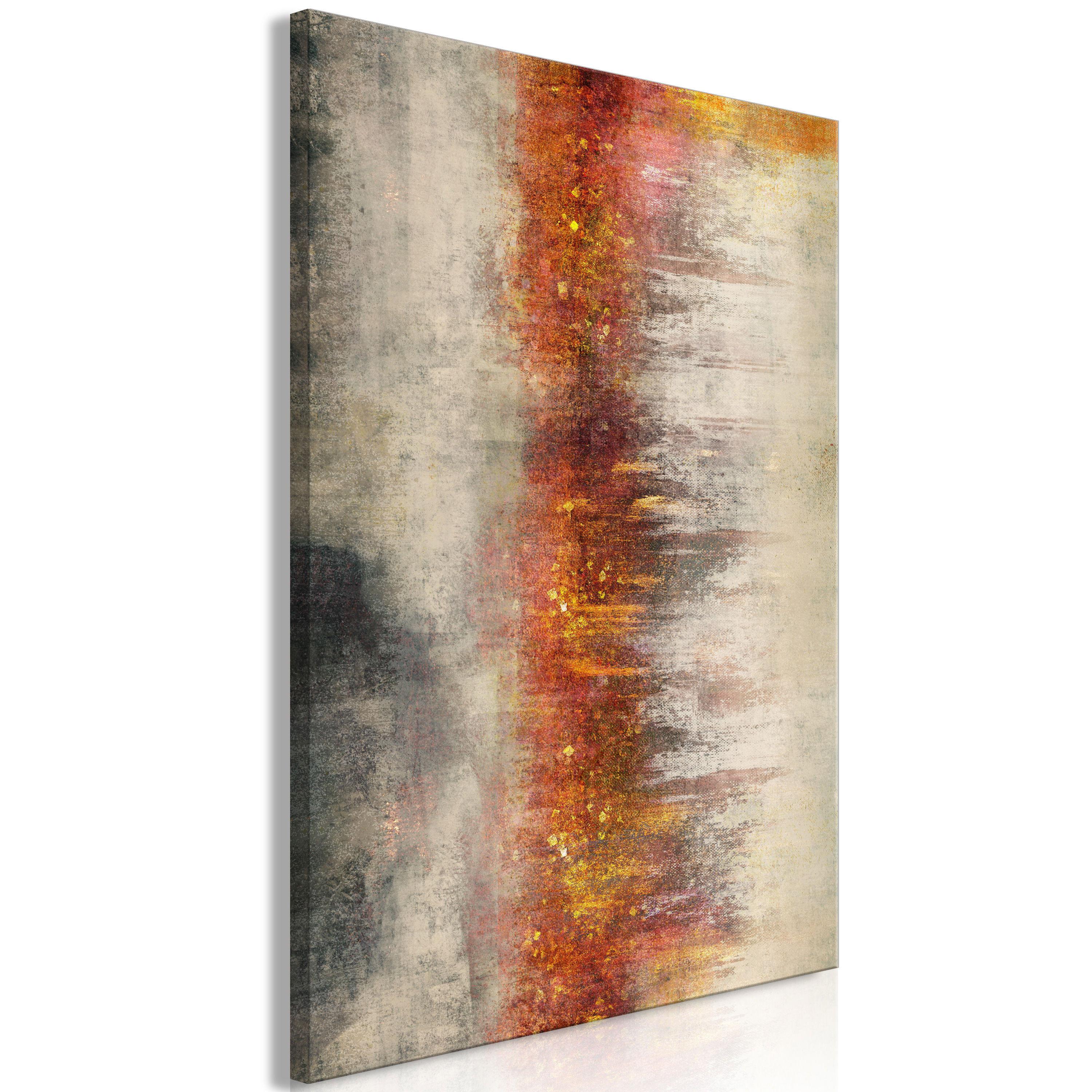 KUNSTDRUCK Grau 40/60 cm - Grau/Kupferfarben, Textil (40/60cm) - KUNSTLOFT