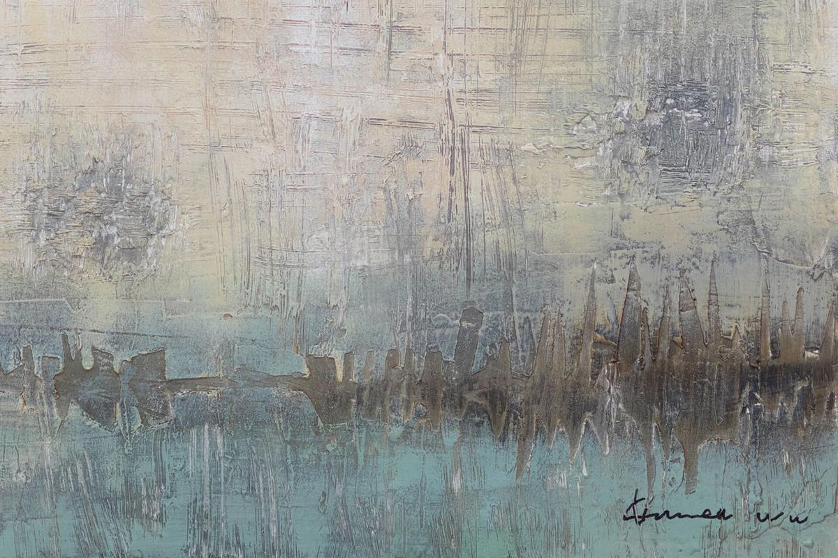 ACRYLBILD HANDGEMALT 80/80 cm - Beige, Holz/Textil (80/80cm) - KUNSTLOFT