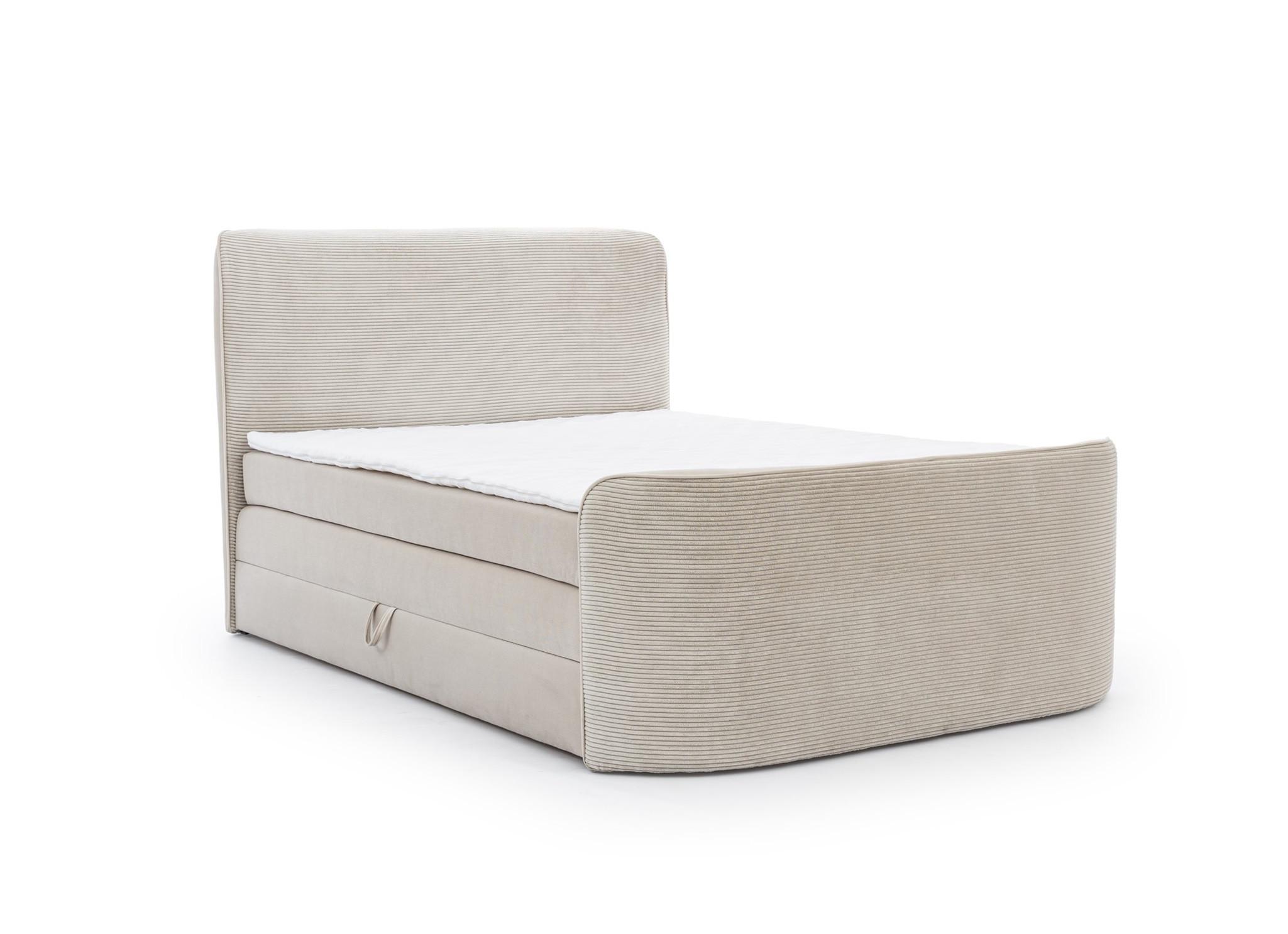 BOXSPRINGBETT Body In Paros - Beige, Holzwerkstoff/Textil (160/200cm) - Fun Möbel