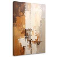 WANDBILD, Moderne Abstrakt in Beige - Braun, Textil (30/45cm) - Feeby