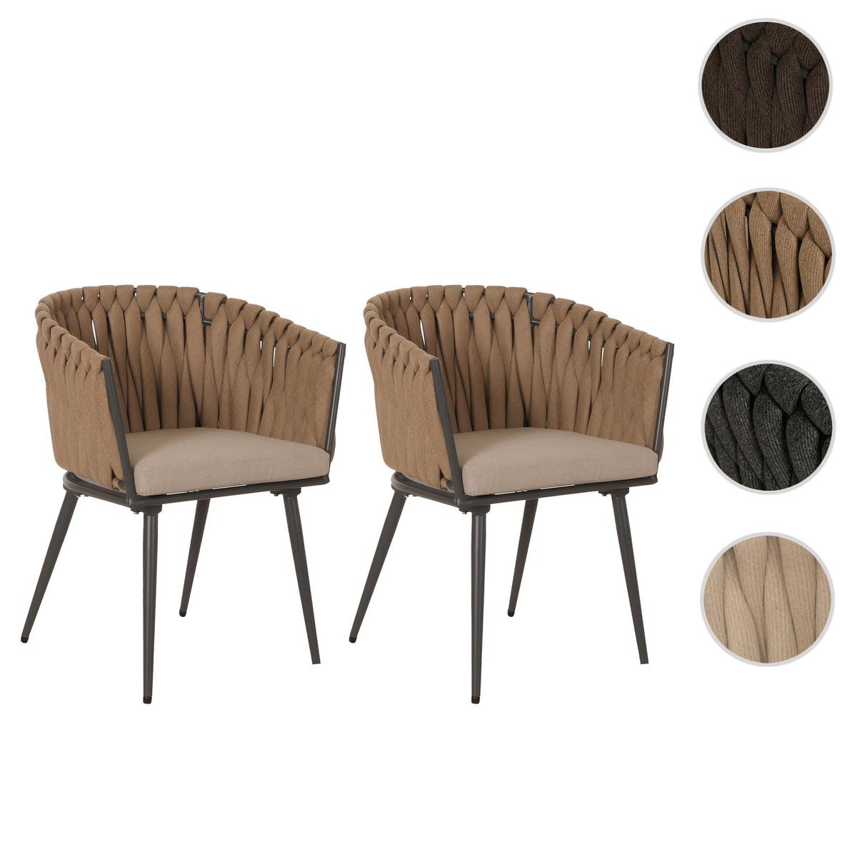 ESSZIMMERSTUHL Beige, Braun 2er-Set - Beige/Braun, Textil (61/82/57cm) - MCW