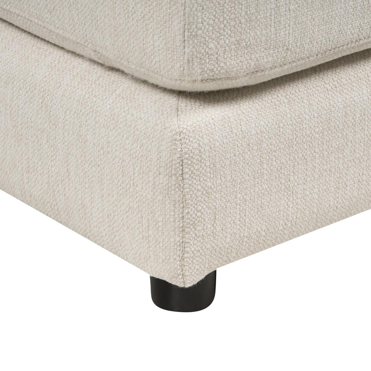 5-SITZER WOHNLANDSCHAFT U-förmig hellbeige Lilviken - Creme/Schwarz, Textil (359/57/194cm) - Beliani