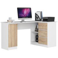 SCHREIBTISCH Weiß, Eiche Sonoma 77/155/85 - Weiß, Holzwerkstoff (155/85/77cm) - RAUMHIRSCH FURNITURE