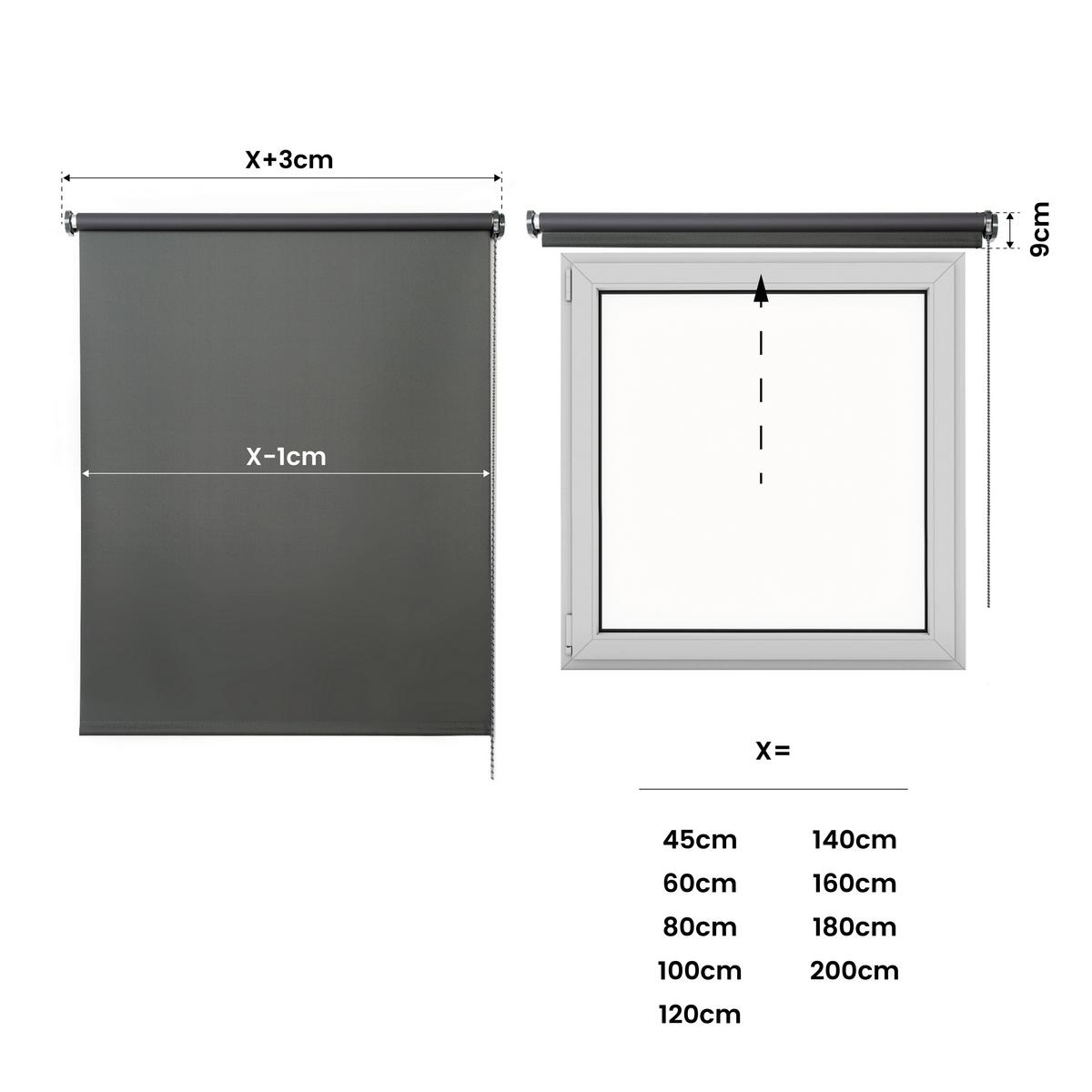 VERDUNKELUNGSROLLO Dunkelgrau 100x250 cm - Grau, Kunststoff (100/250cm) - STORESDECO