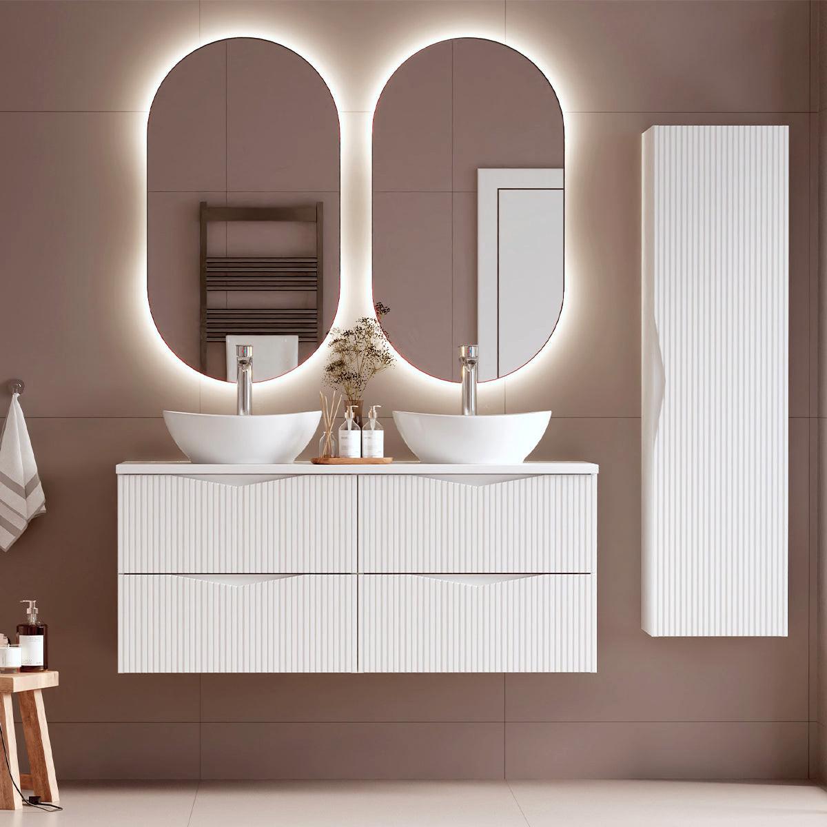 WASCHTISCHUNTERSCHRANK 120.6cm Tao Weiß - Weiß, Holzwerkstoff (120.6/52.2/46.5cm) - Petits-meubles