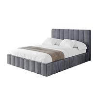POLSTERBETT mit Bettkasten und Lattenrost, Bett mit Matratze H3/H4 - FINO 180x200 Dunkelgrau - Dunkelgrau, Holzwerkstoff/Textil (180/200cm) - ALTDECOR