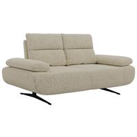 2-SITZER SOFA SORAE - Creme Stukture - Creme/Schwarz, Textil/Metall (182/94/107cm) - MKS