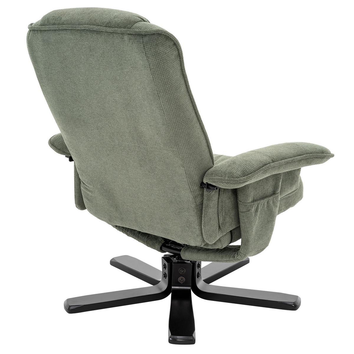 RELAXSESSEL CHARLY grün/schwarz - Schwarz/Grün, Textil (76/87/61cm) - IDIMEX