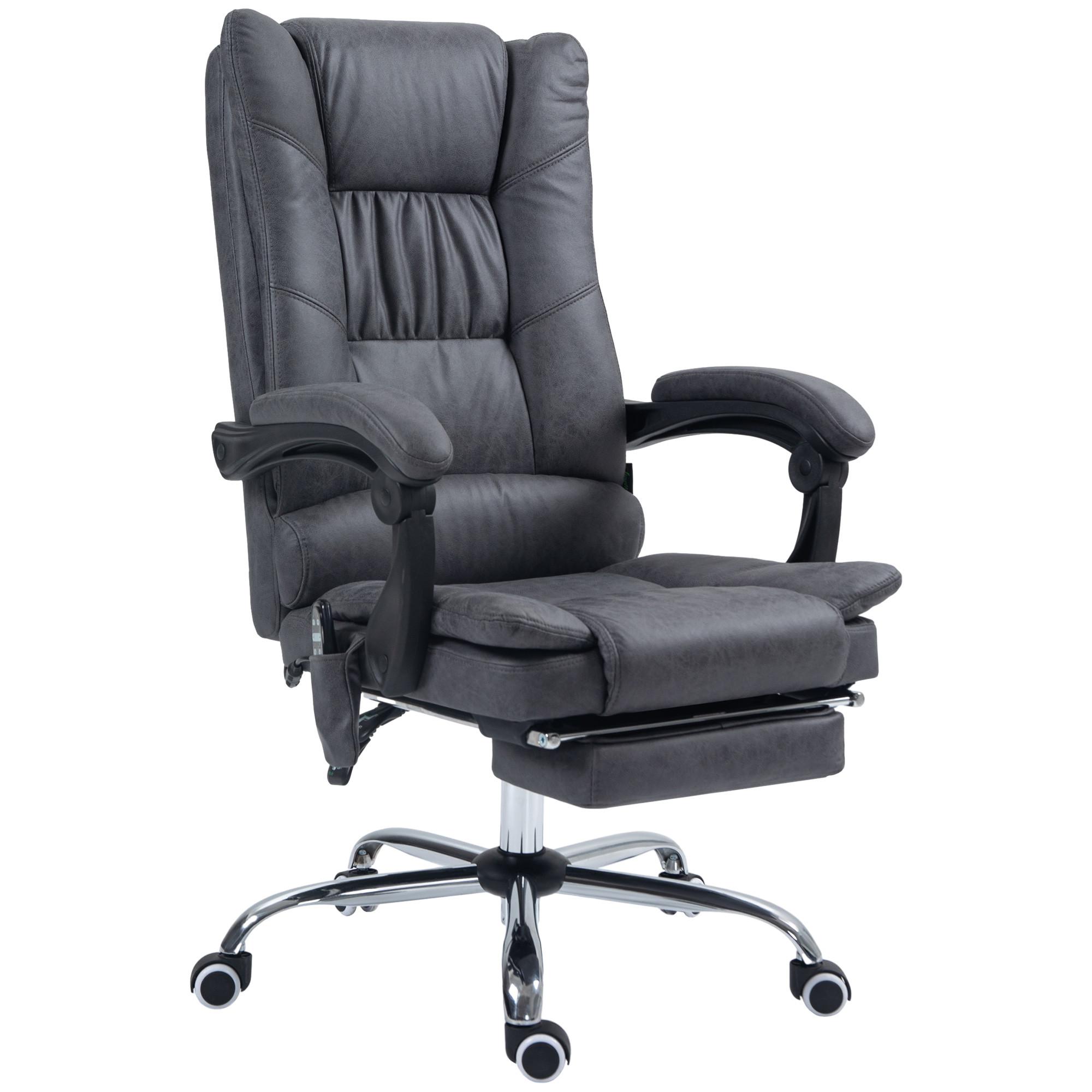 MASSAGE-BÜROSTUHL, Dunkelgrau - Dunkelgrau, Textil (70/118/64cm) - Vinsetto